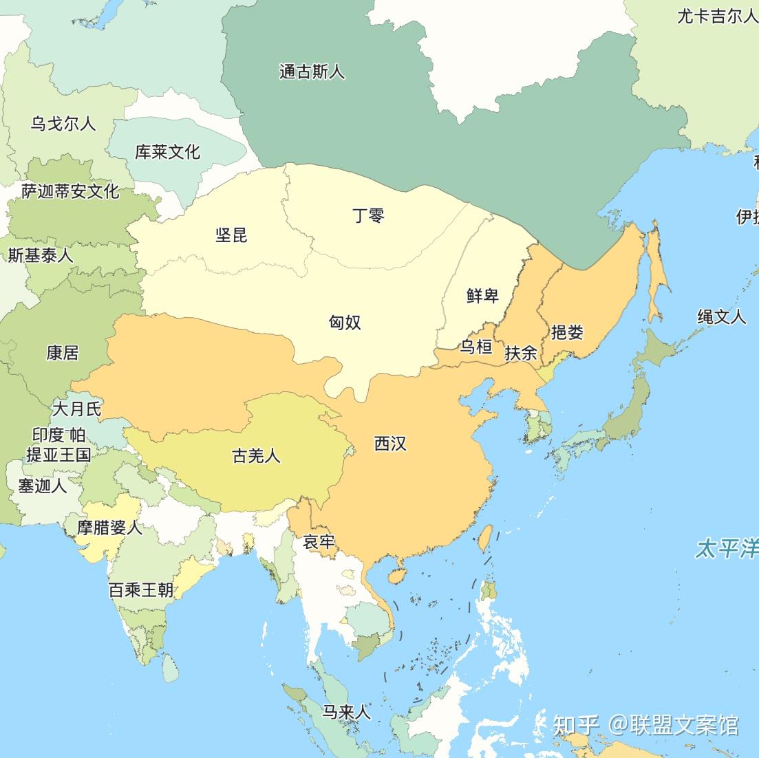 中国古代疆域版图-西汉 - 知乎