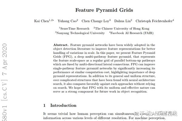 超越fpn Fpg Feature Pyramid Grids 特征金字塔网格强势登场 知乎