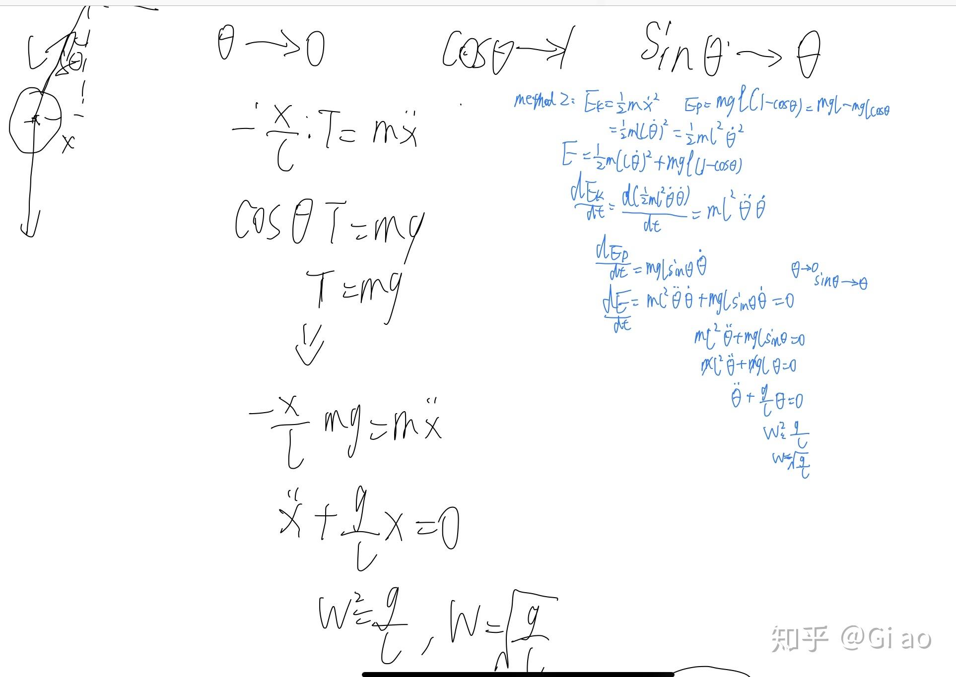 如何推导单摆周期公式?