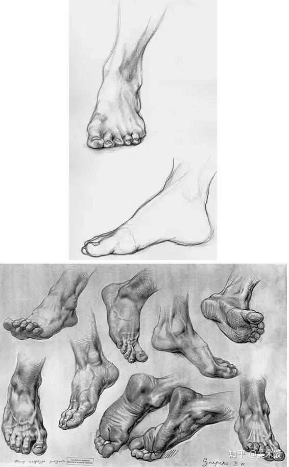 关于手脚的素描绘画难新手怎么画