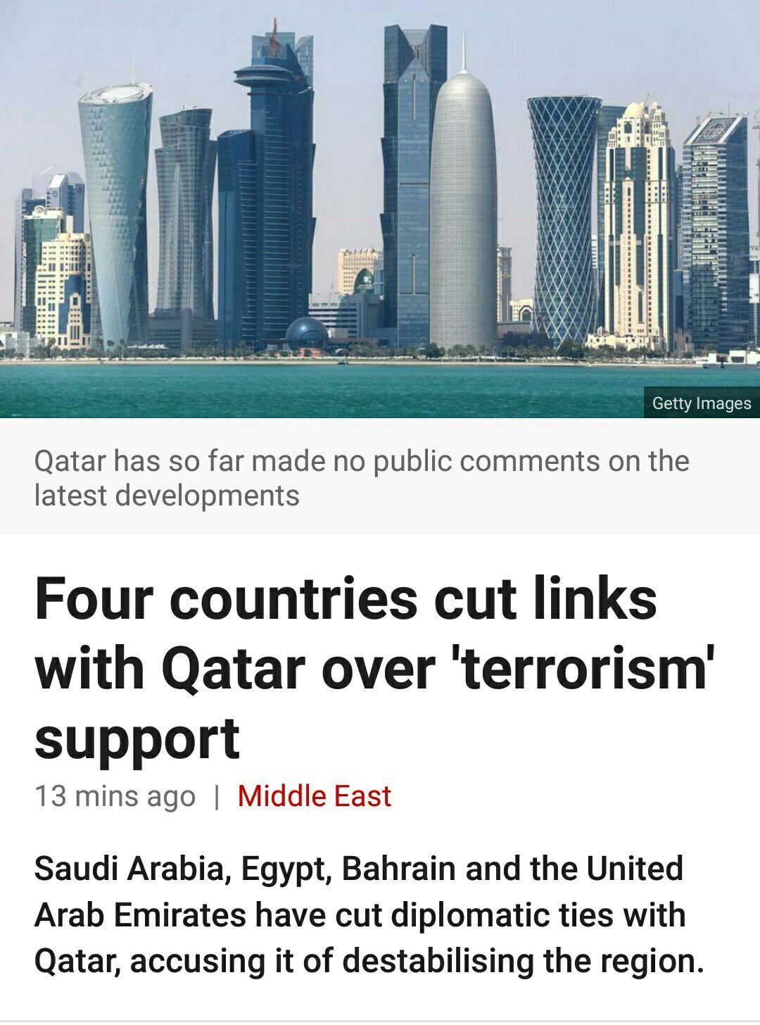 如何看待中东多国与卡塔尔断交?