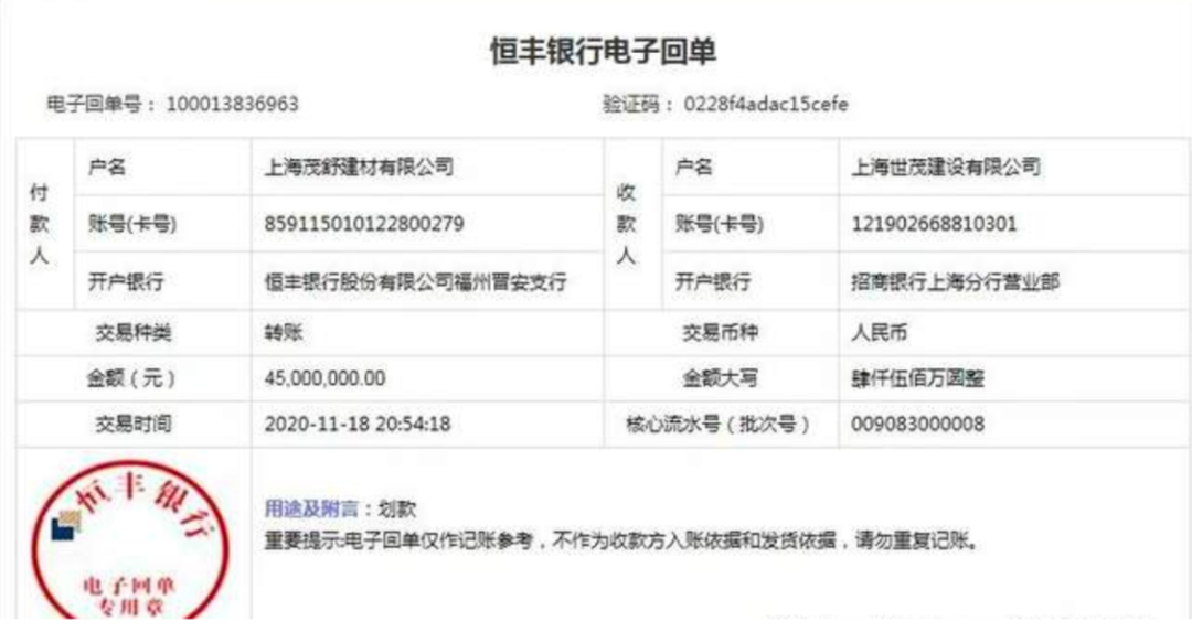 世茂单方转账细节曝光恒丰银行大客户特殊权利有多深