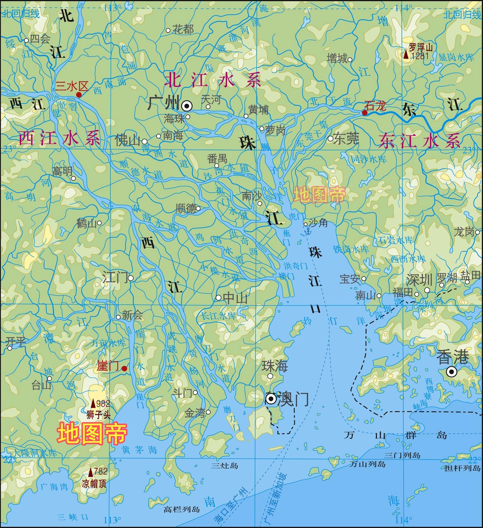 广东西江地图图片