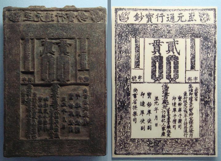 元朝印制纸钞