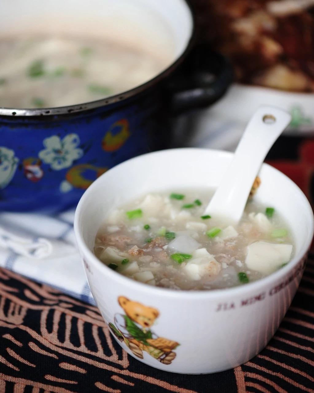 芋艿肉末豆腐羹