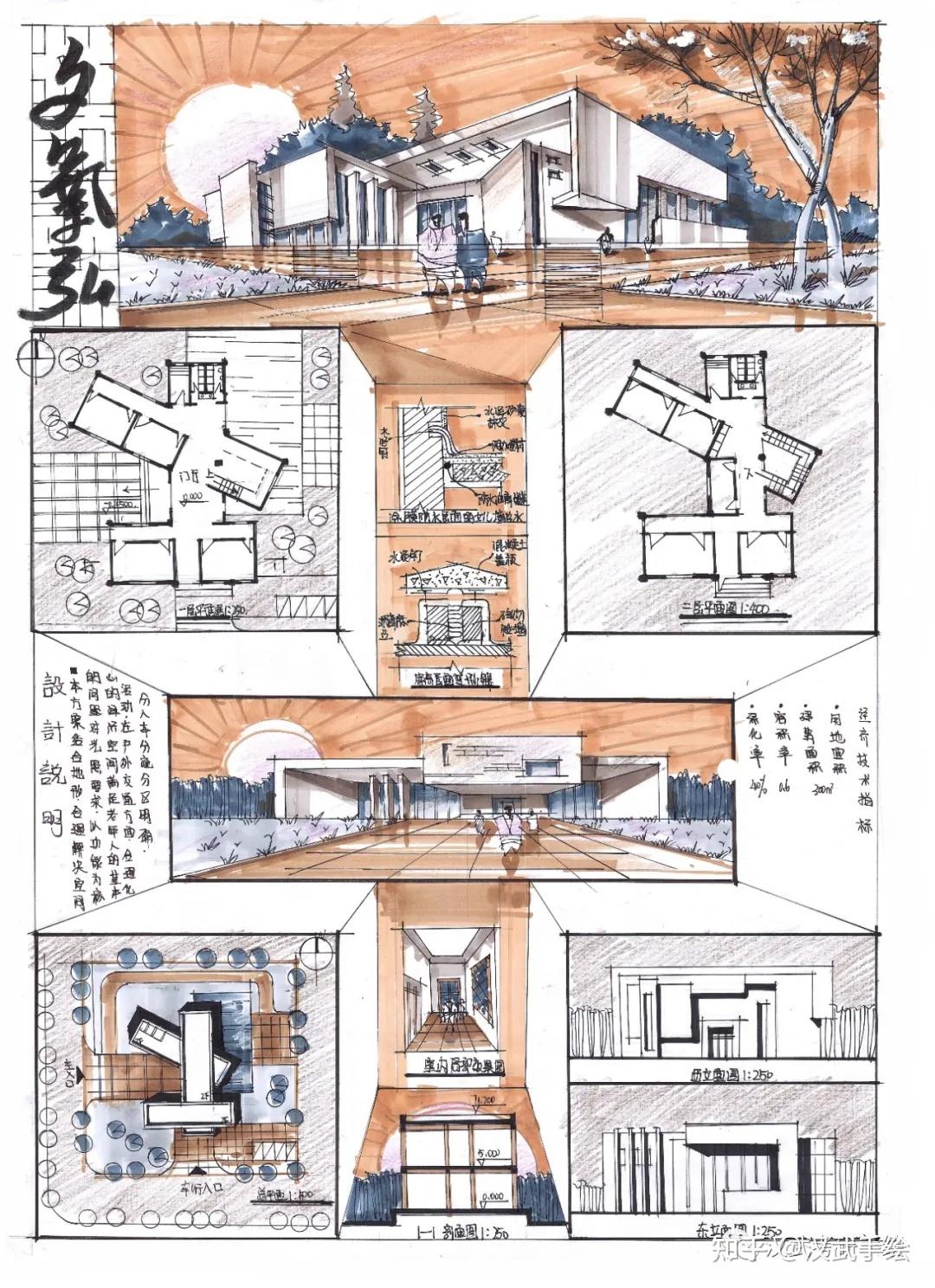 【快题灵感】第01期丨建筑设计手绘+快题抄绘灵感素材 - 知乎