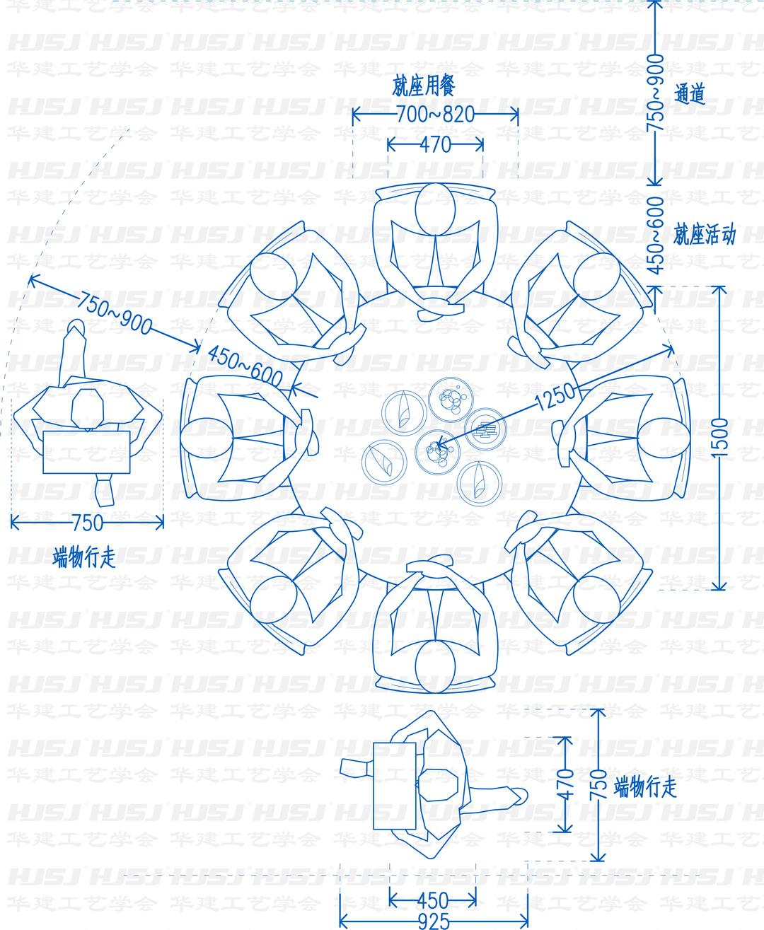 圆桌摆放尺寸示意图图片