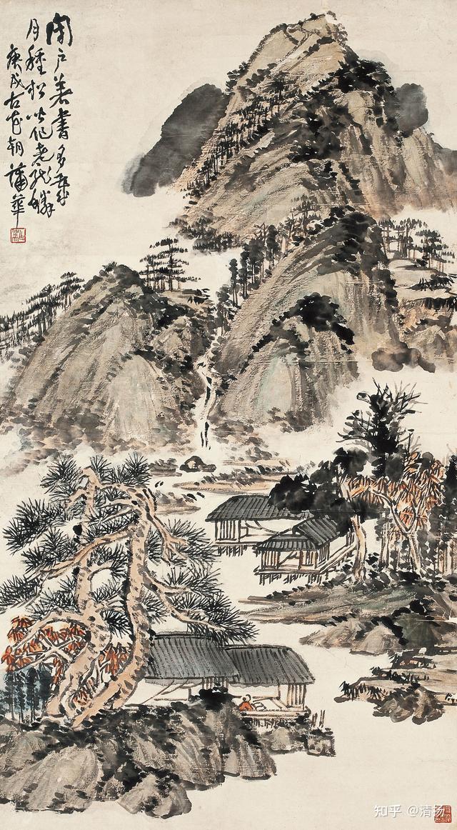 蒲华的山水画纵放恣肆苍润大气