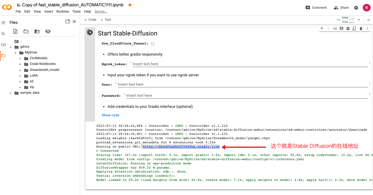 Google colab stable diffusion automatic1111 