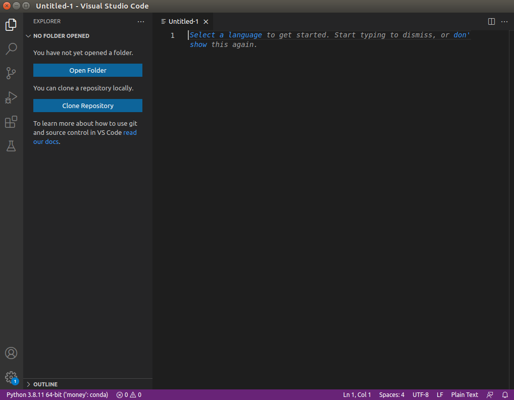 Ubuntu vscode python 