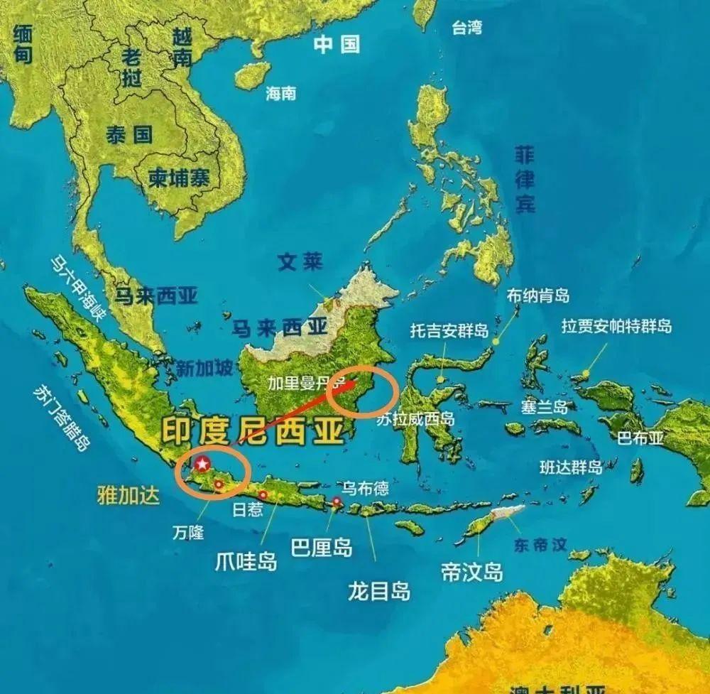 印尼新首都地图图片