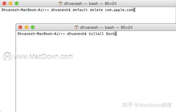 如何将macOS程序坞Dock重置为出厂默认设置