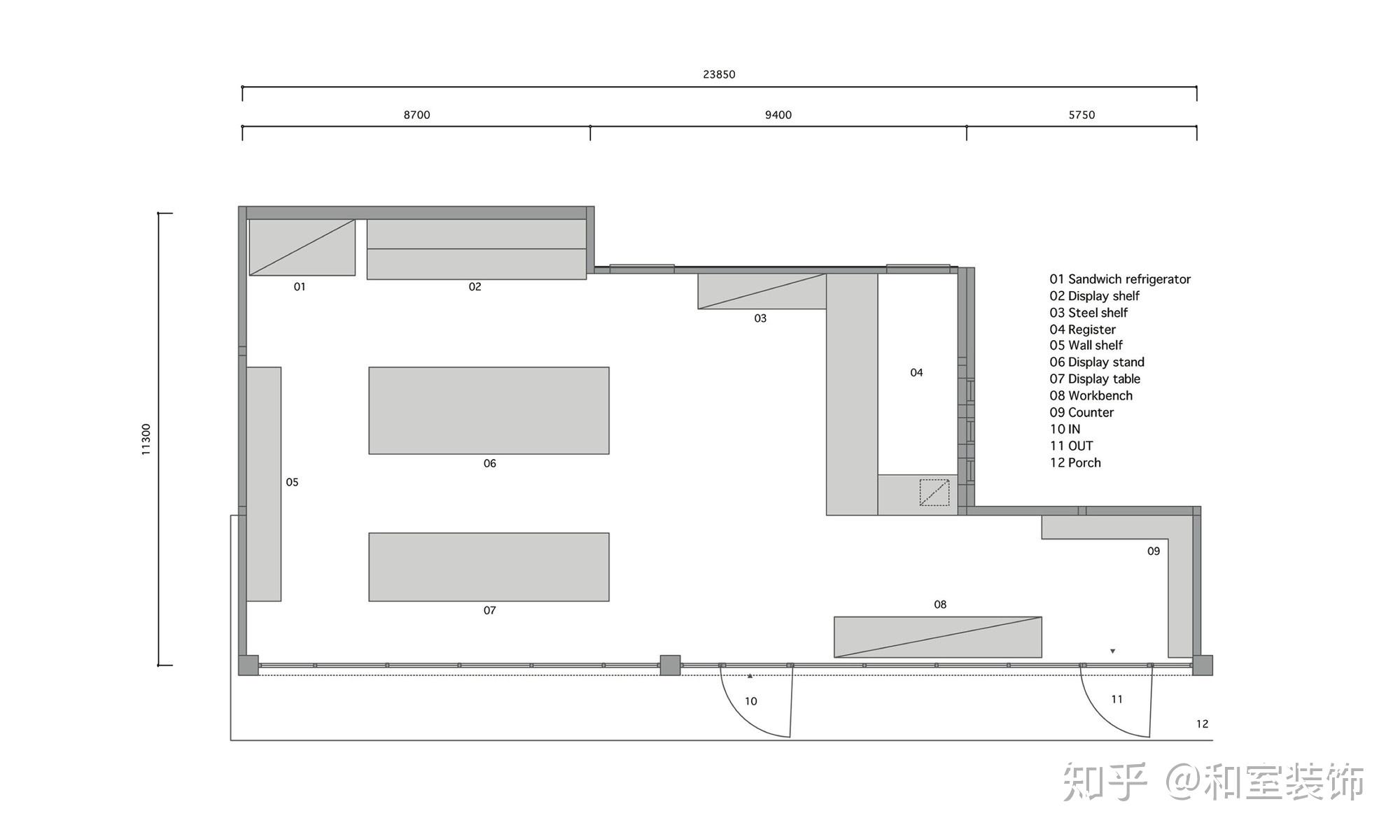店铺装修设计,日本style bakery面包店