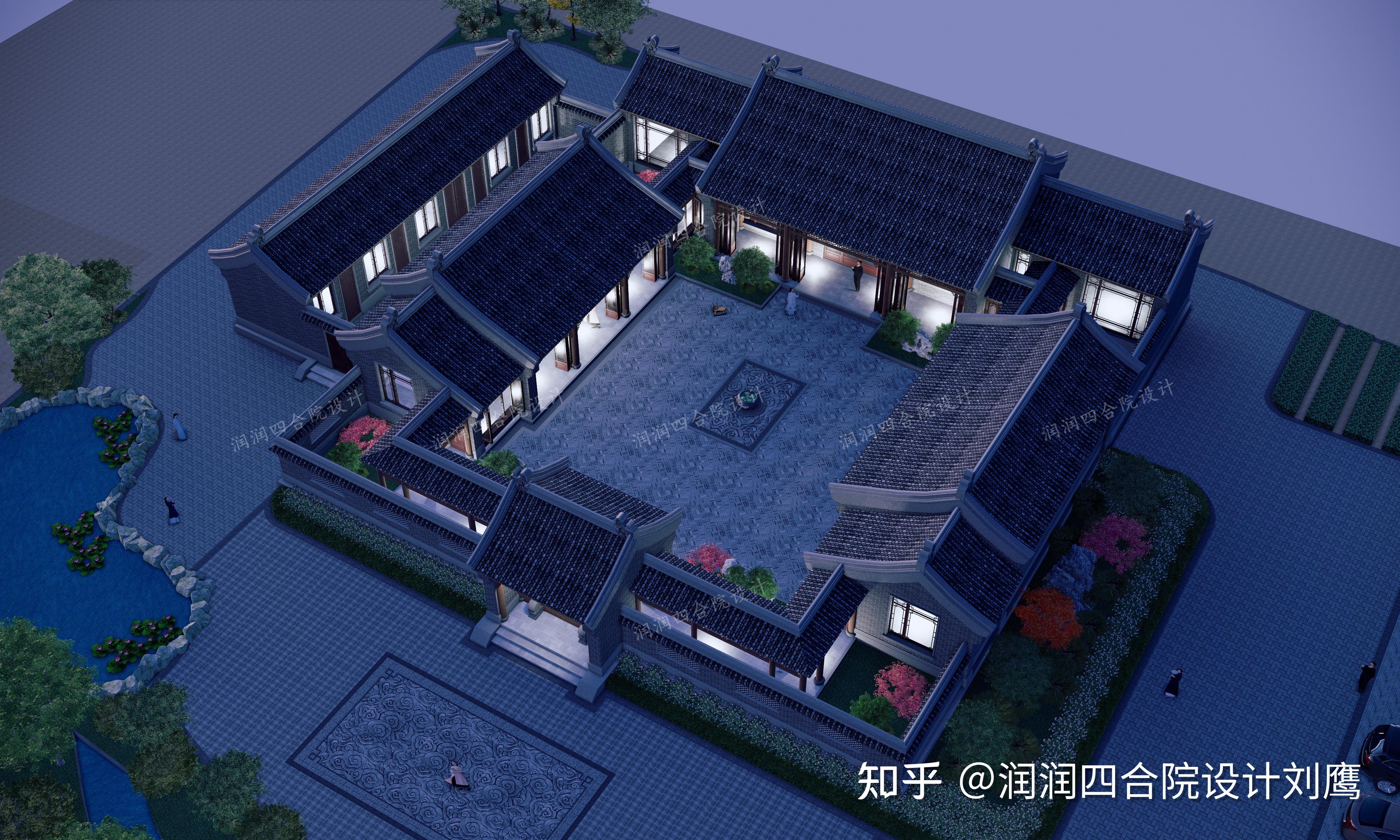 润润四合院设计:北方仿古一层四合院大宅27×30.3 - 知乎