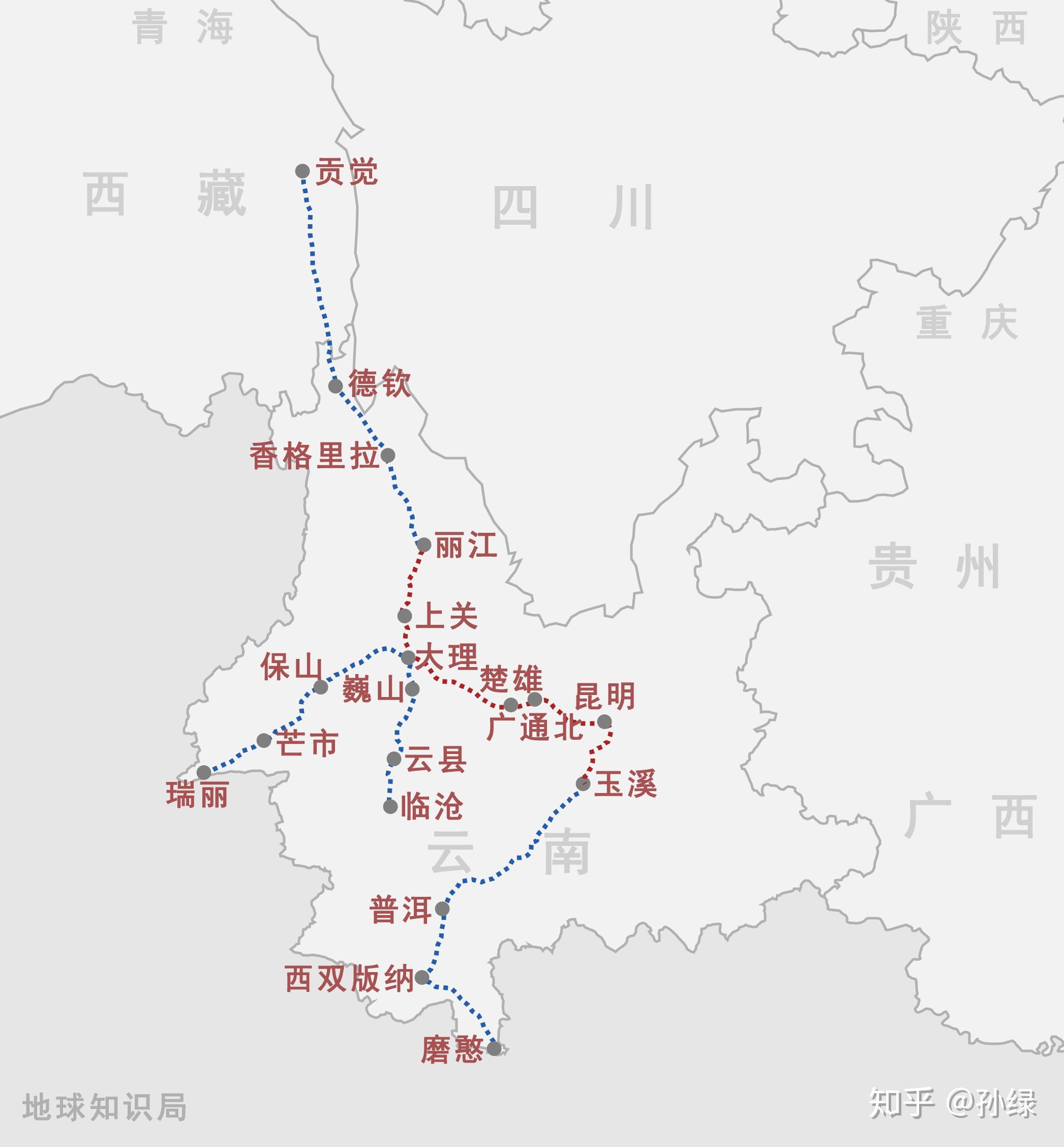 向东南通过规划中的临普铁路连接中老铁路,帮助临沧成为一处中型交通