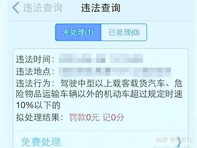 0元0分罰單,通常是針對超速但未超過10%或其他輕微違章行為發出的一種