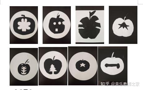 3.作业要求:(1)以"苹果"为主题,创作黑白正负形图.