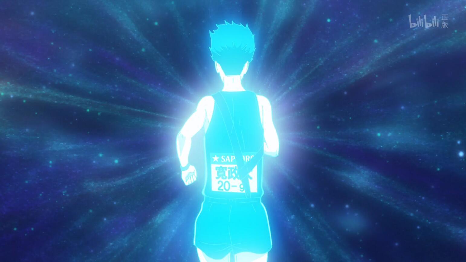 在强风吹拂中奔跑的人与自己相遇