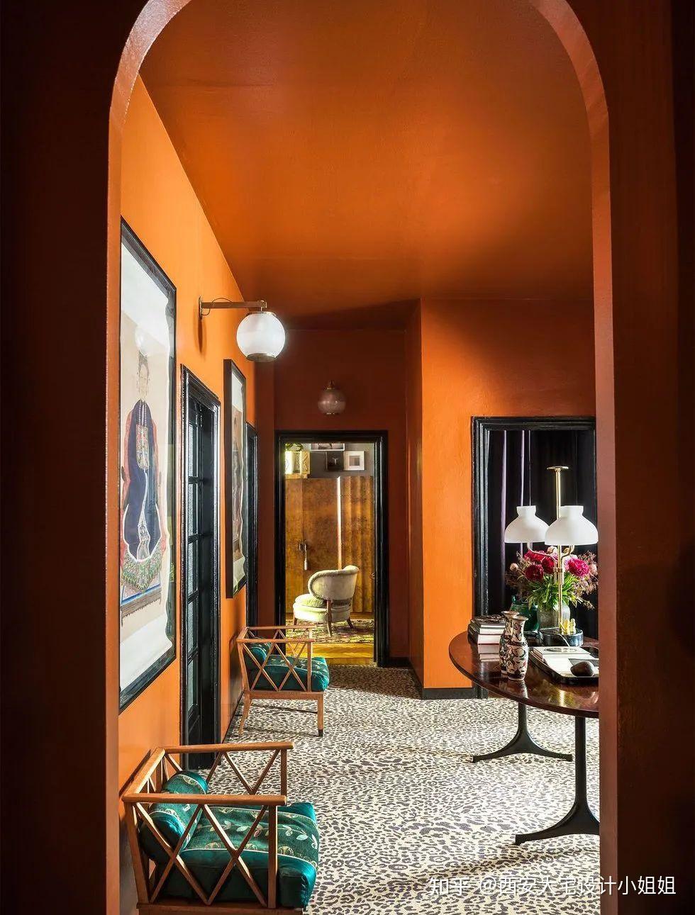 5互补配色互补冲击,混搭个性对混搭个性的家居营造,爱马仕橙可谓信手