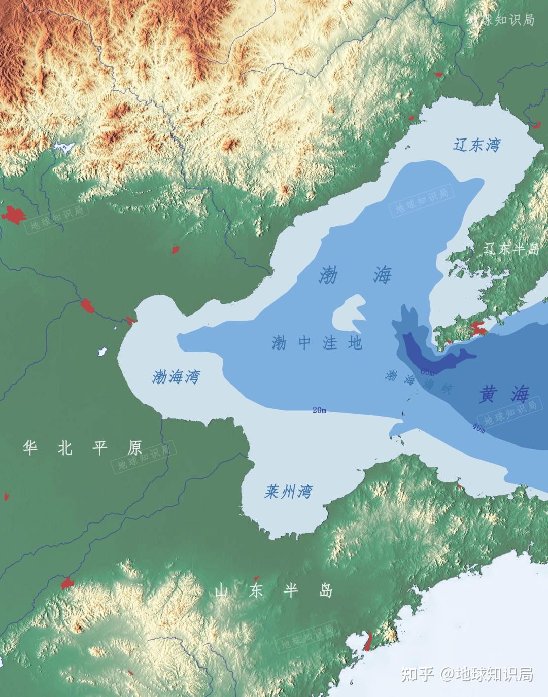 一盆地:渤中洼地 ▼一峡:渤海海峡三湾:辽东湾,渤海湾,莱州湾位于辽东