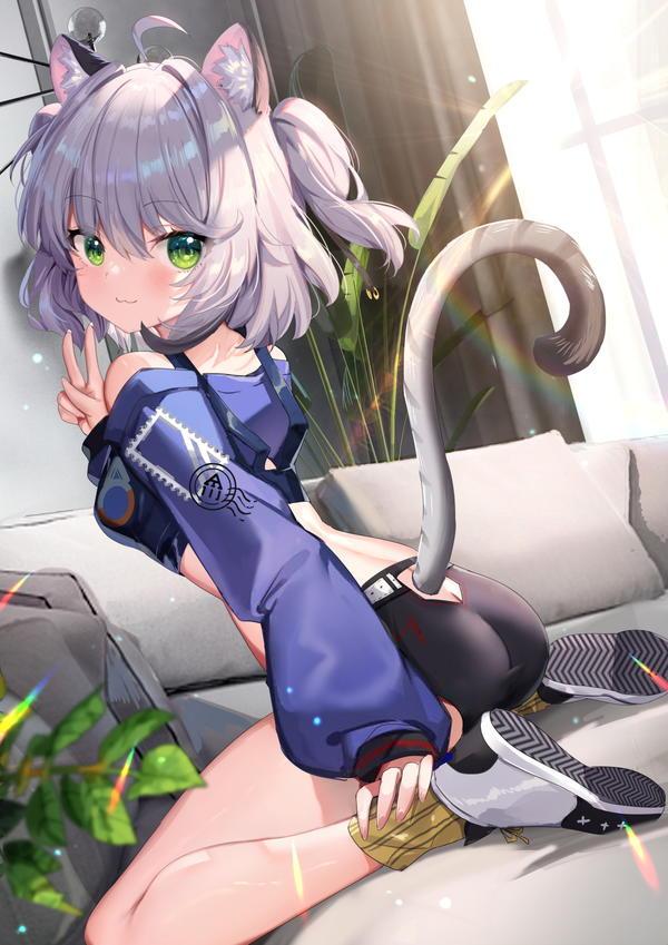 黑发猫耳娘图片