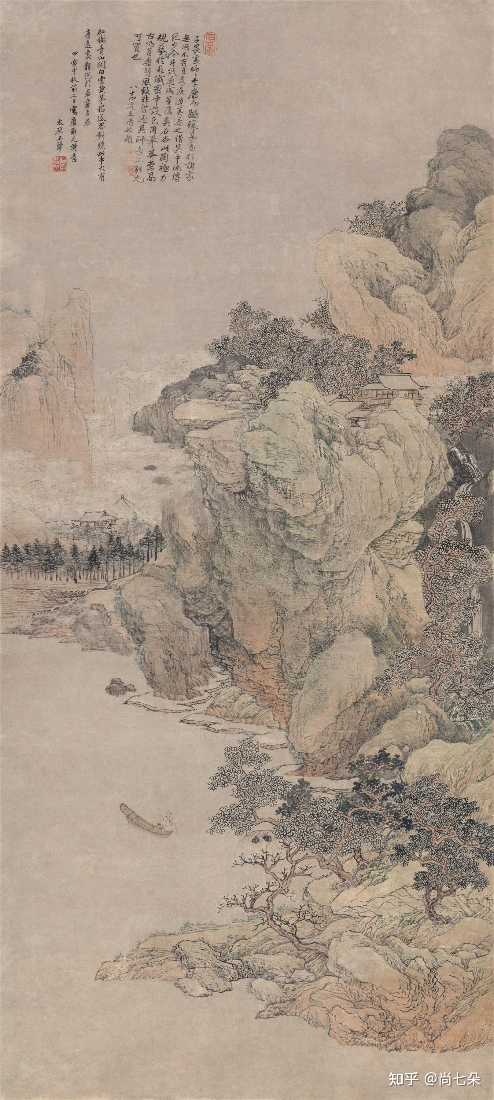 明代唐寅唐伯虎山水人物画古代高清国画图片保存 知乎 