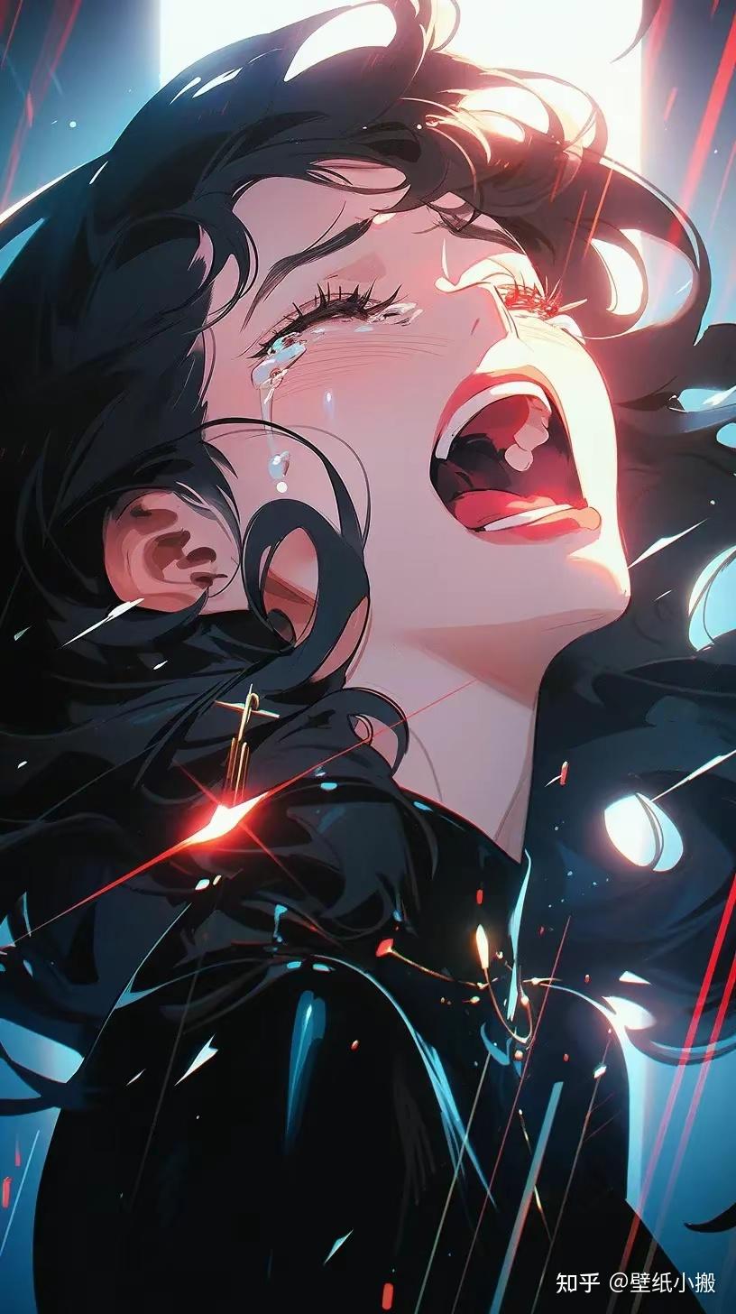 二次元动漫女生哭泣壁纸