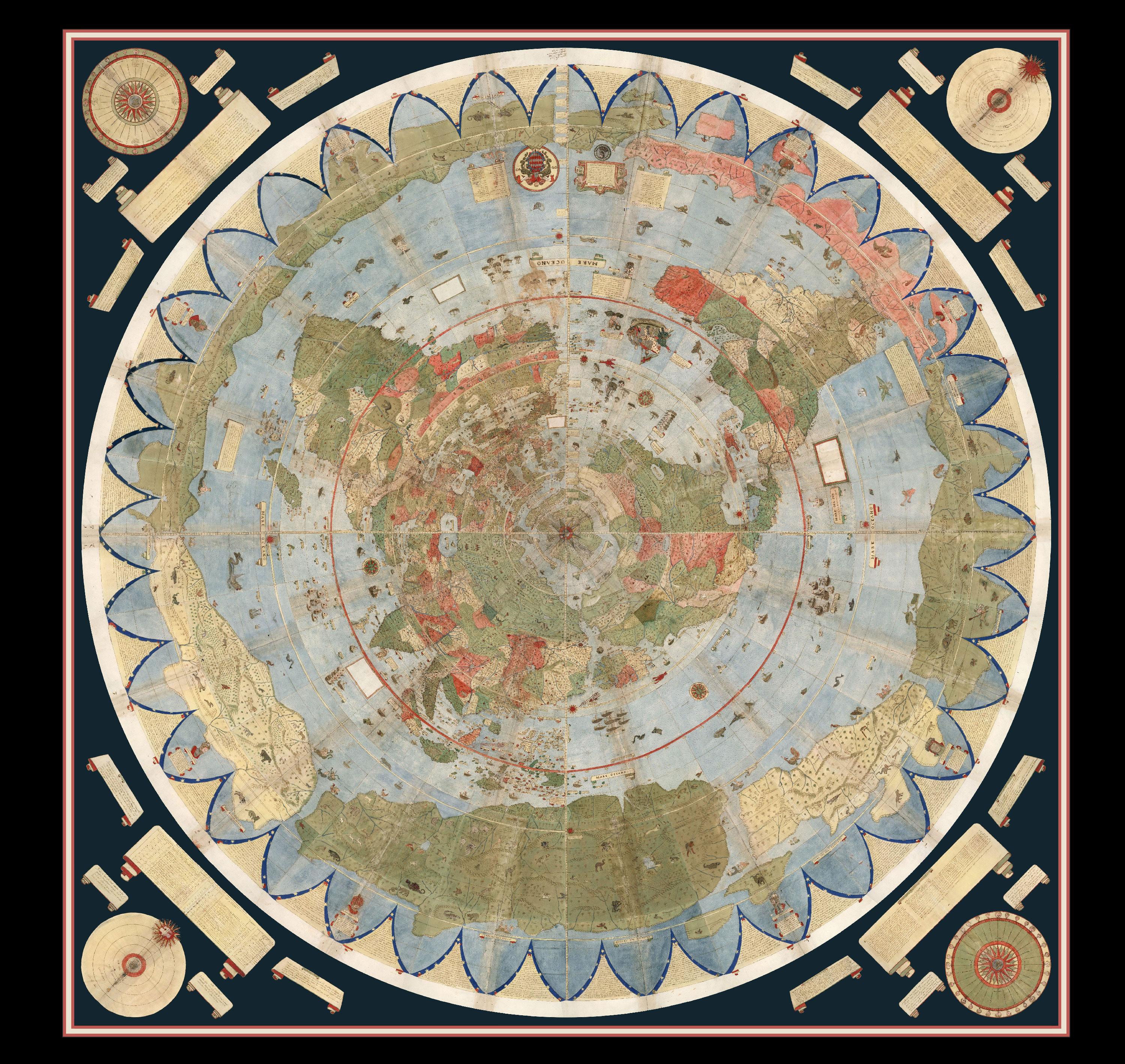 几幅以北极中心的世界地图 - 知乎