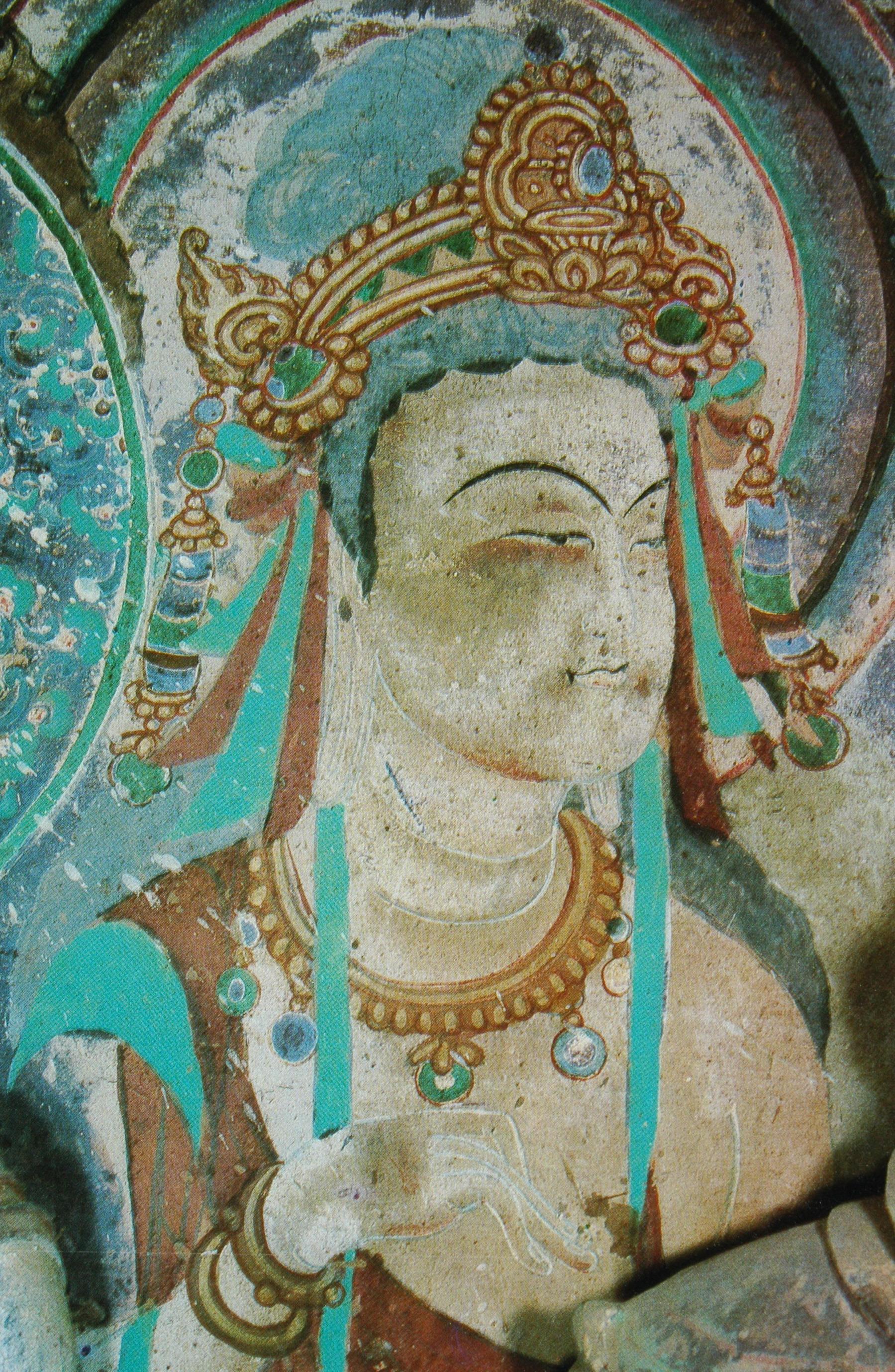 神游千年大美敦煌盛唐45窟西龛彩塑各有神采配合龛顶壁画北壁净土佛国