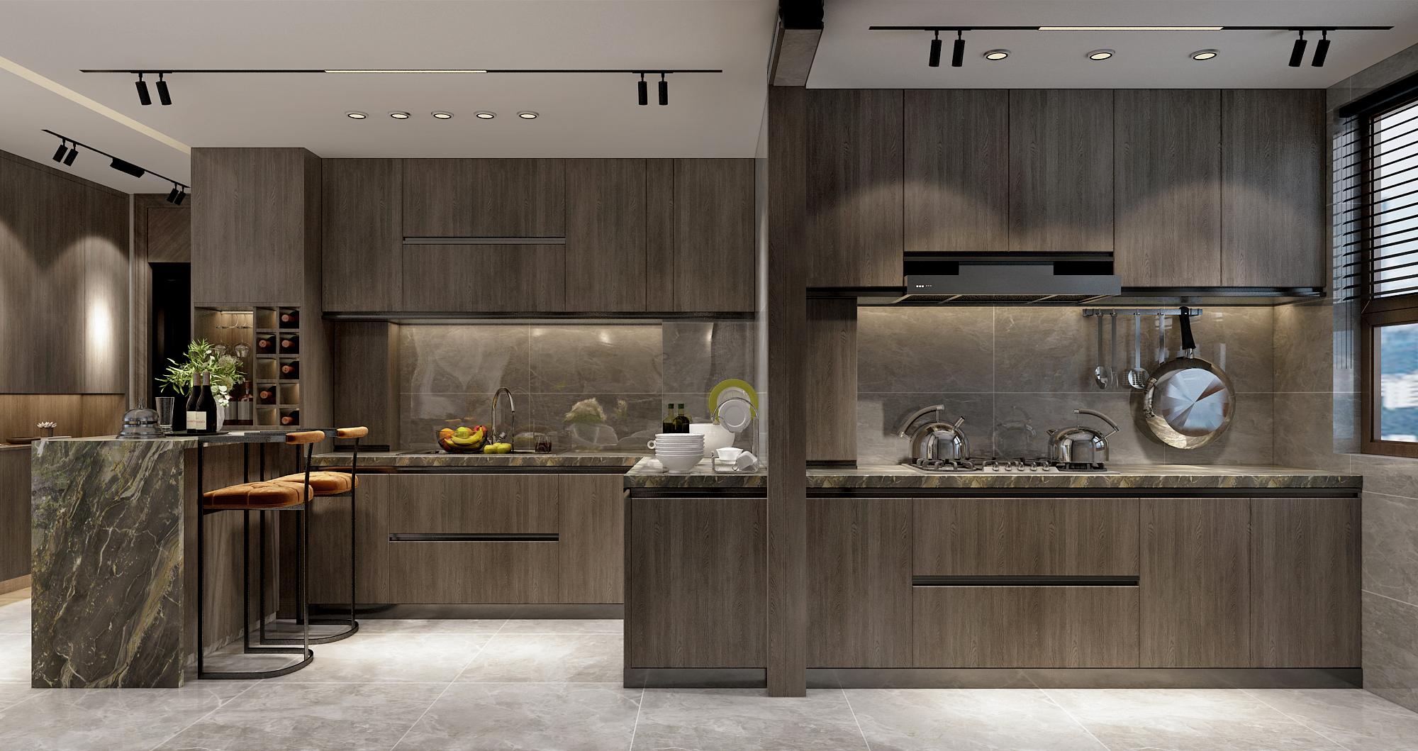 现代港式哈尔滨装修公司哈尔滨亿居装饰