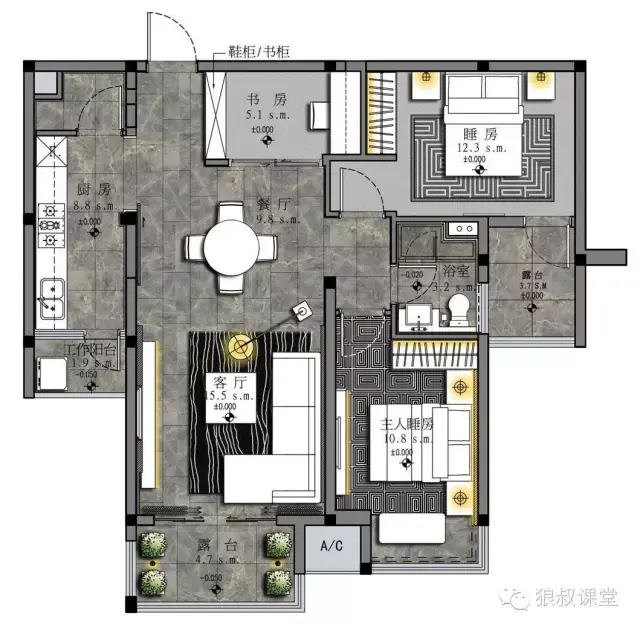 室内设计-PS彩色平面图教程(详细) - 知乎