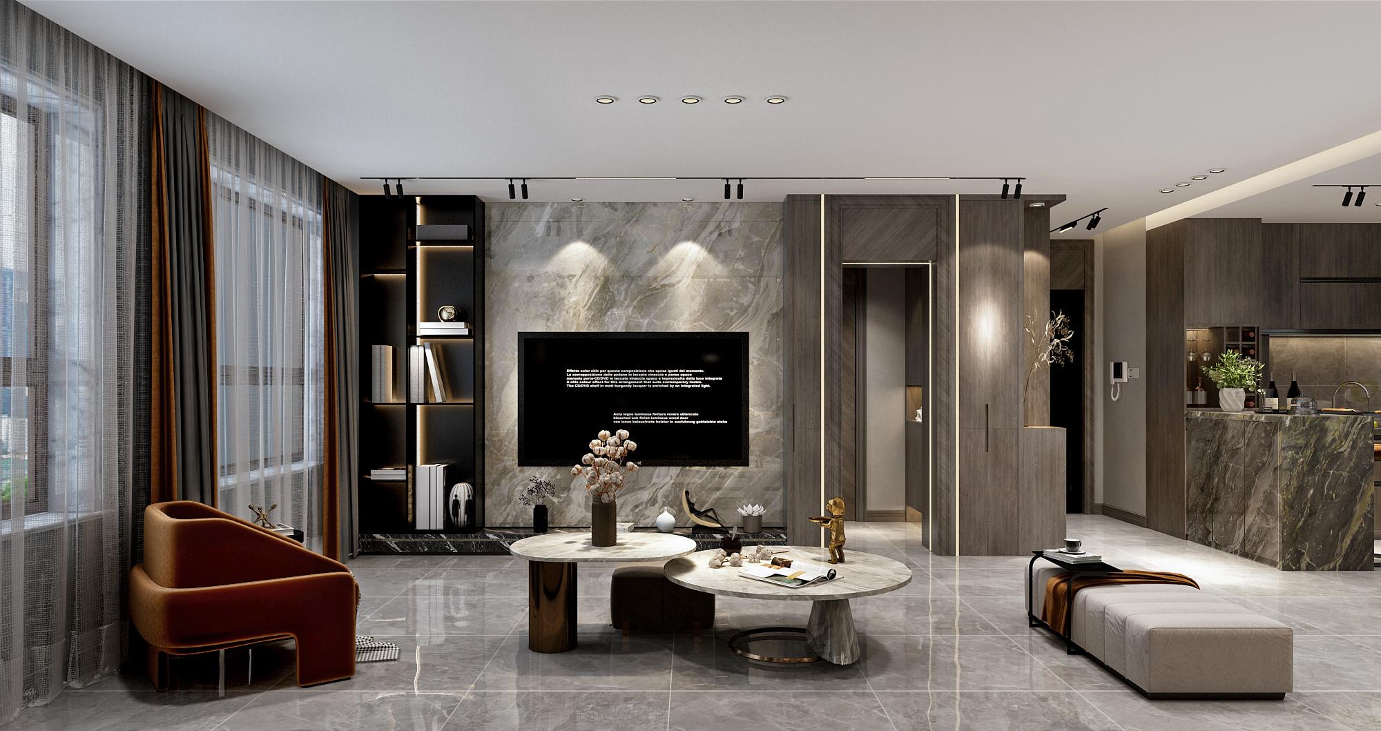 现代港式哈尔滨装修公司哈尔滨亿居装饰