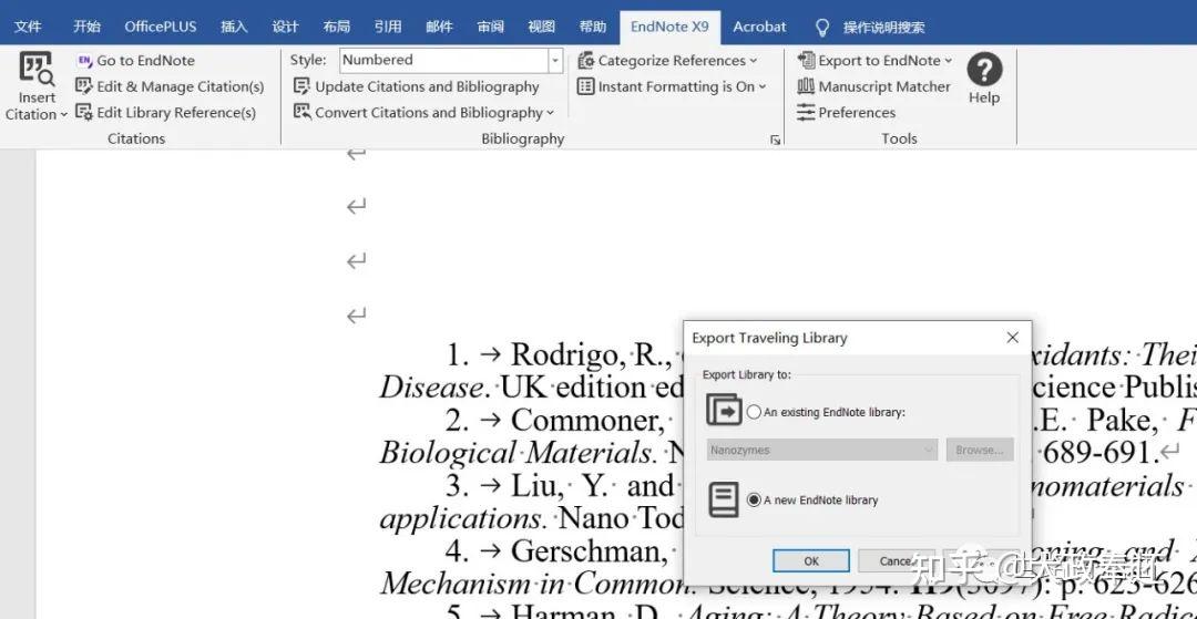  endnote word 