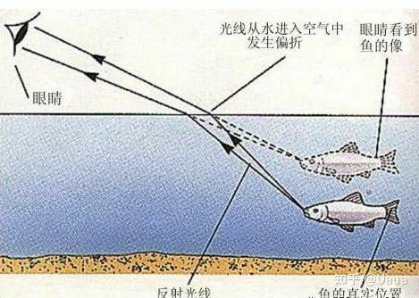 水中折射成像光路图图片