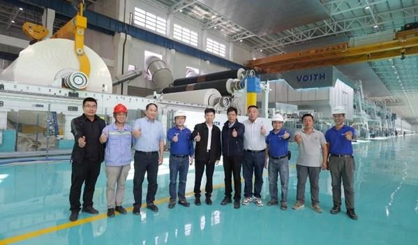 福伊特北海2号机创白卡纸机最快项目执行纪录