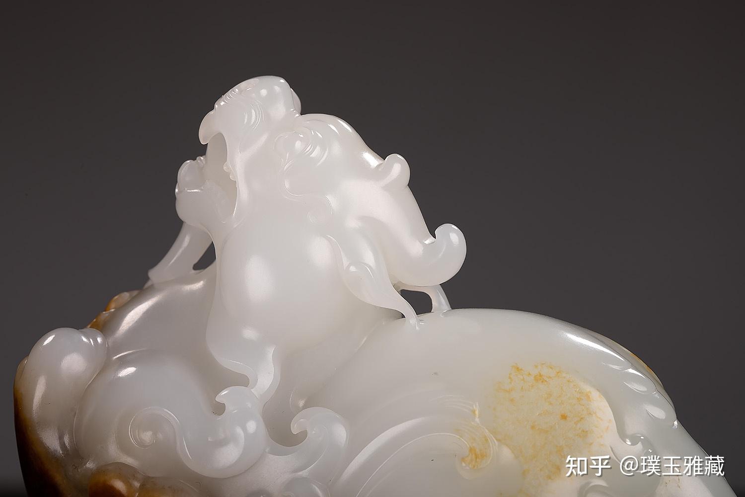 「璞玉雅藏」和田玉特色籽料 望天吼摆件 苏帮玉雕大师吴金星作品