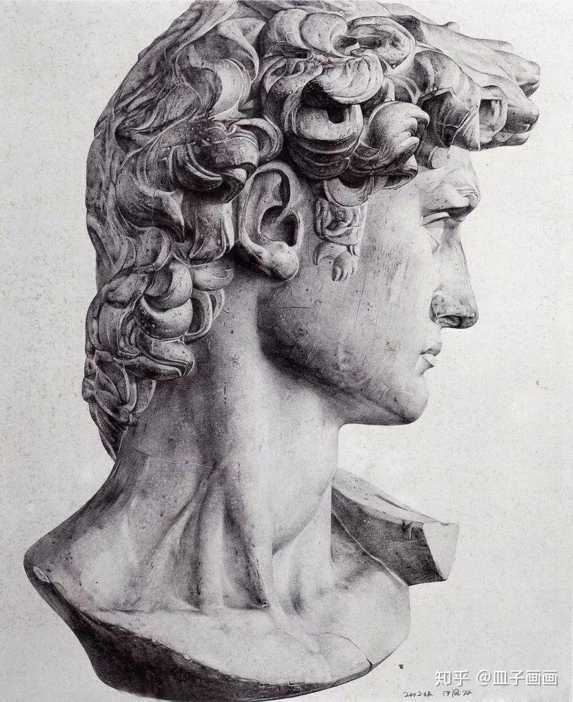 皿子画室:素描大卫石膏像精选 - 知乎