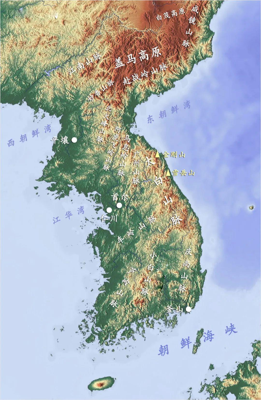 地图看世界;易守难攻的多山之国朝鲜