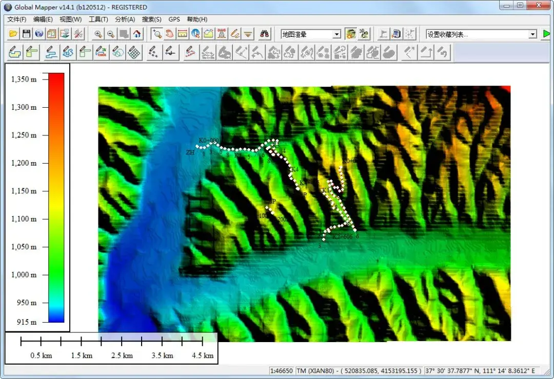 Global Mapper 中 80坐标系高程DEM与kml文件叠加实例 - 知乎