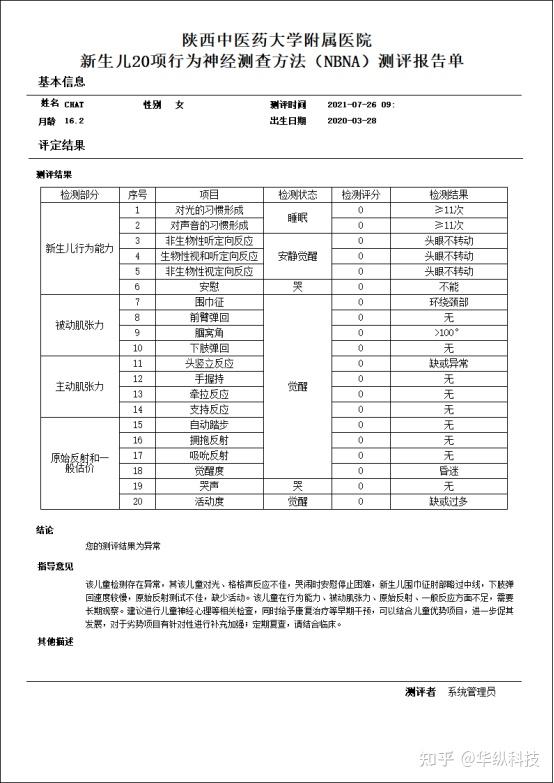 nbna评分表格图片