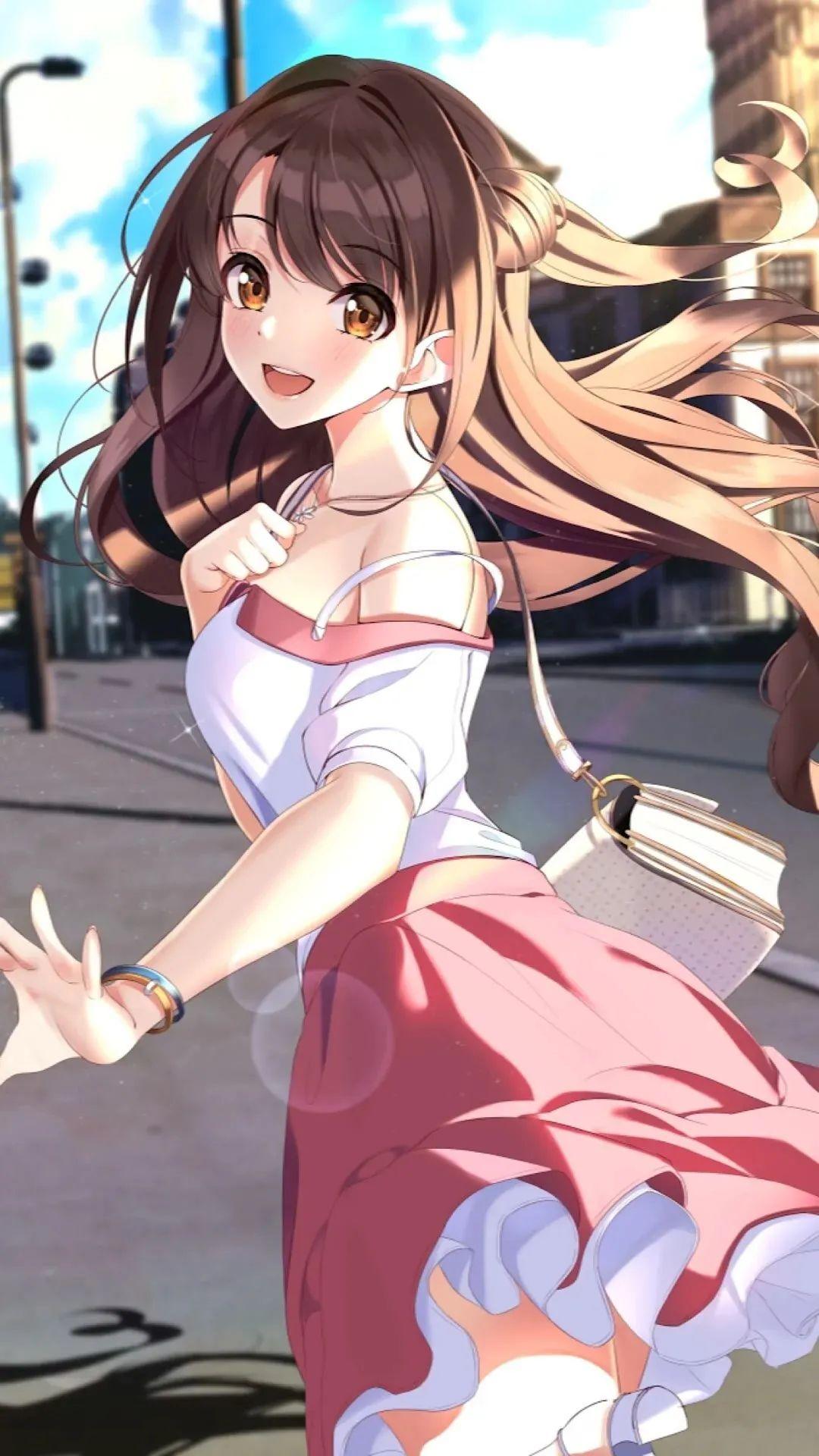 二次元少女全面屏壁纸