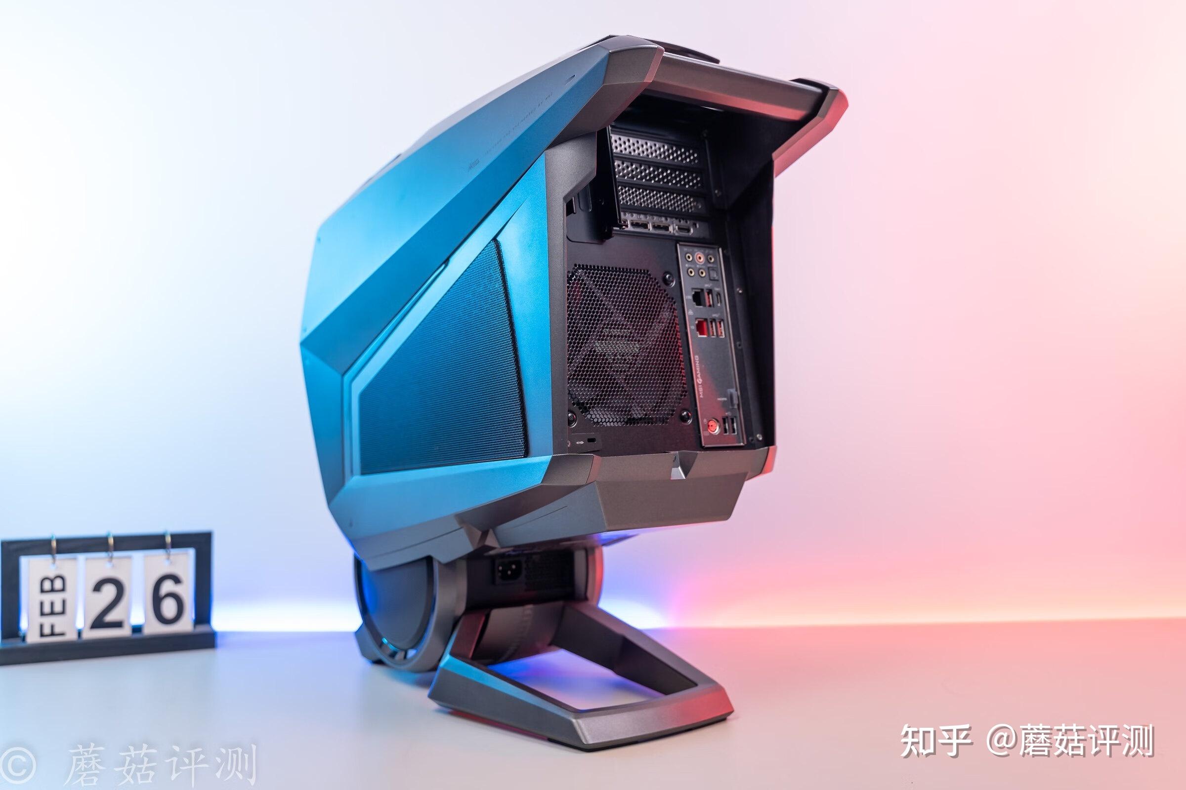 造型酷炫,配置顶尖的外星飞船,微星(msi)宙斯盾ti5水冷游戏主机 拆解