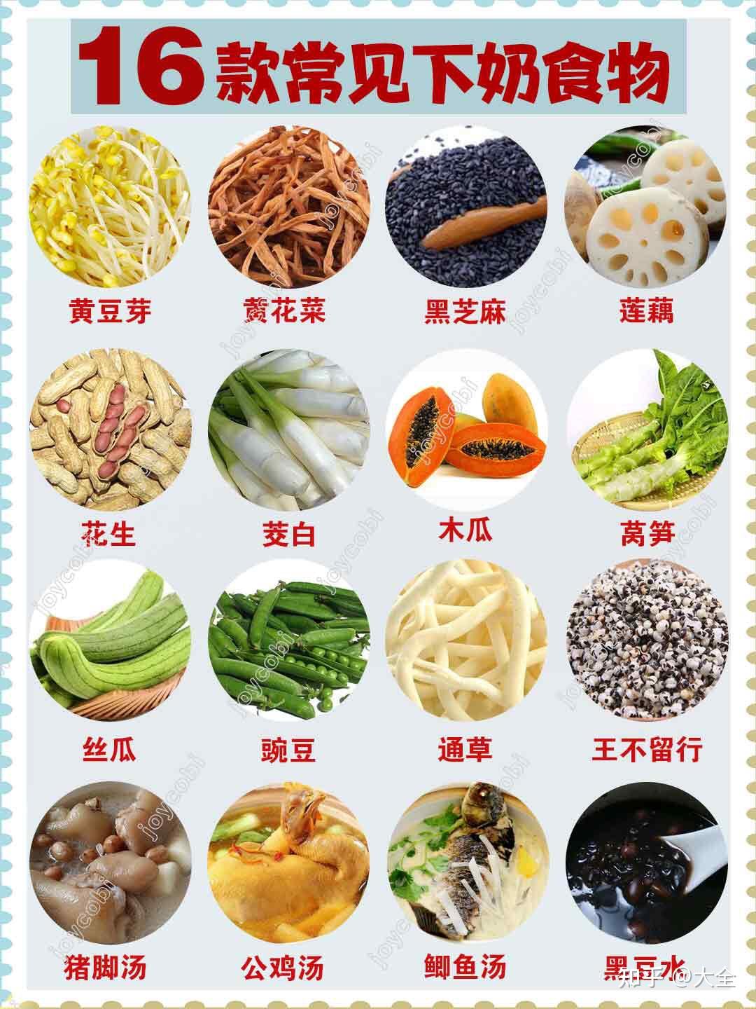 产后16款常见下奶食物21种下奶汤坐月子