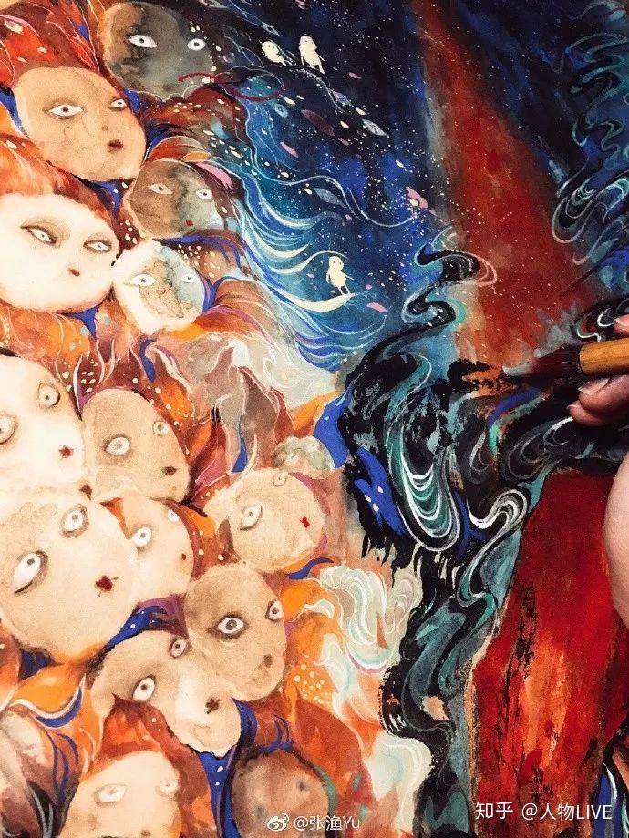 美女画师张渔的成名之路：她一出手，就让水墨中国风惊艳3亿人 - 知乎
