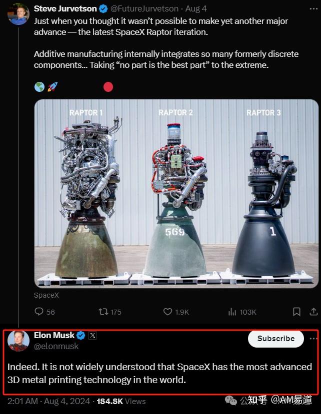 重磅！SpaceX发布全新猛禽3火箭引擎，马斯克官宣大量采用3D打印 - 知乎