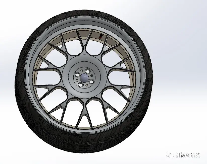 工程機械rodabinno輪轂輪胎3d圖紙solidworks設計