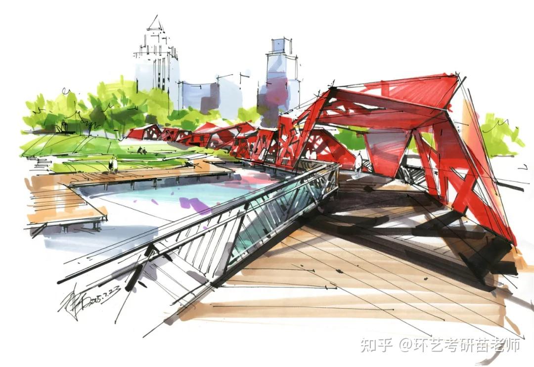 建筑-景观手绘马克笔基本技法全解！ - 知乎