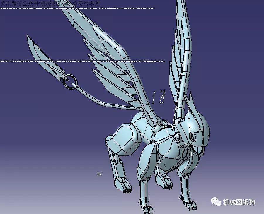 机器人机器人狮鹫模型3d图纸igs格式