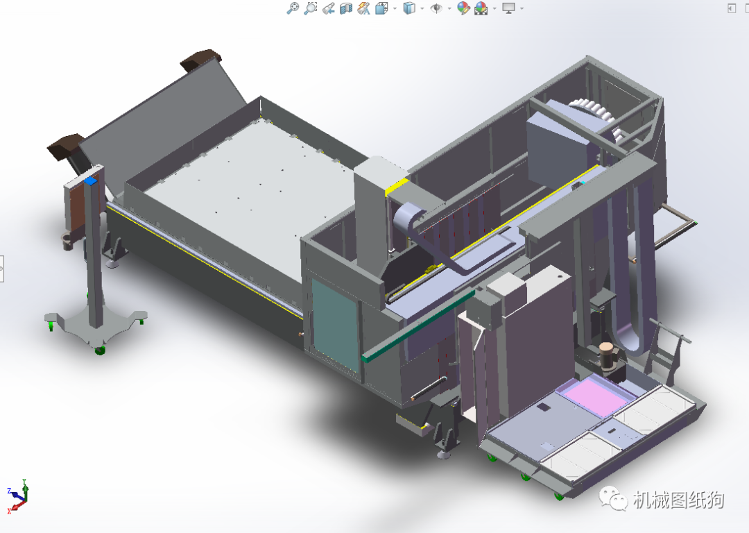 工程機械gm25ax五軸龍門銑床簡易模型3d圖紙xtstp格式